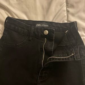 Zara black ripped skinny jeans